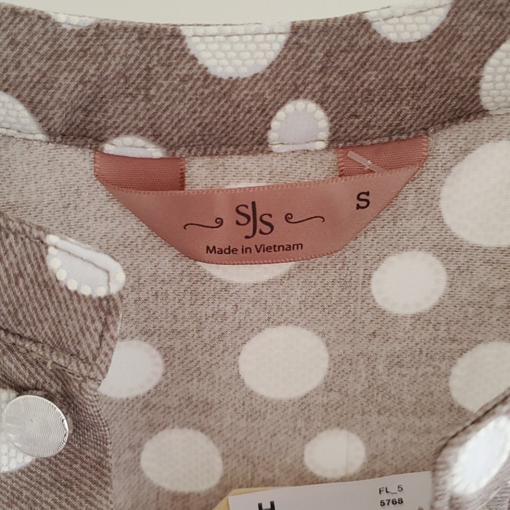 SJS * Split neck tunic, tab sleeves - Picture 3 of 7